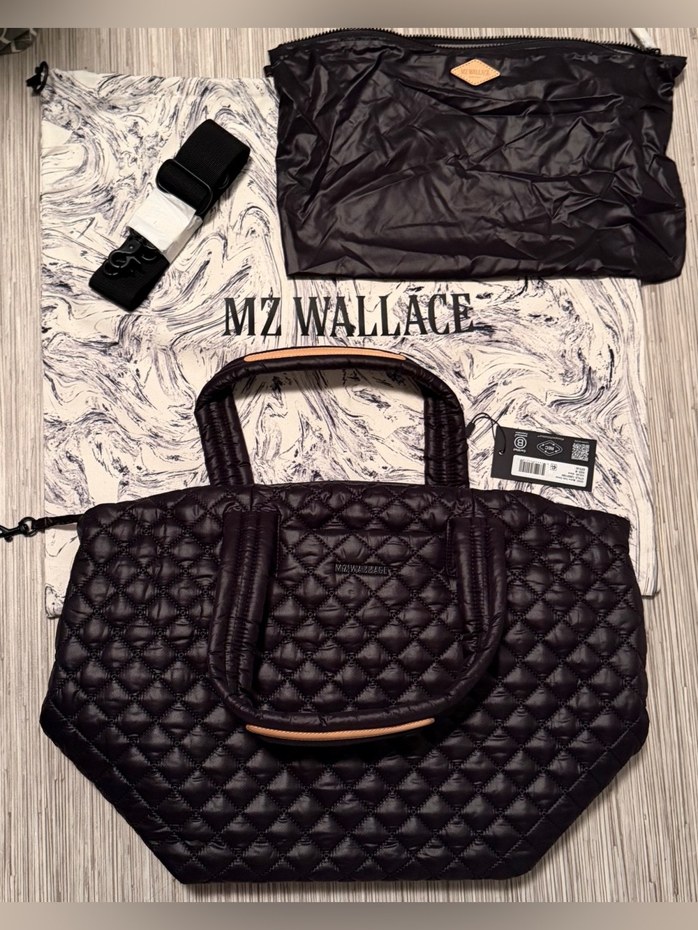 MZ Wallace Medium Metro Tote Deluxe - Black NWT